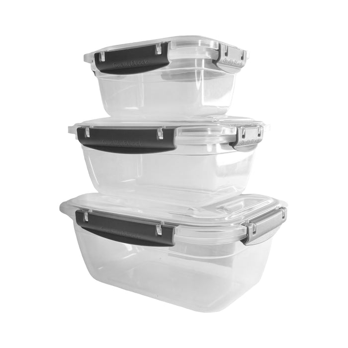 جوندول طقم علب (3 قطع) بلاستيك رمادى - G-391GR