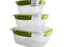 جوندول طقم علب (3 قطع) بلاستيك اخضر- G-391G