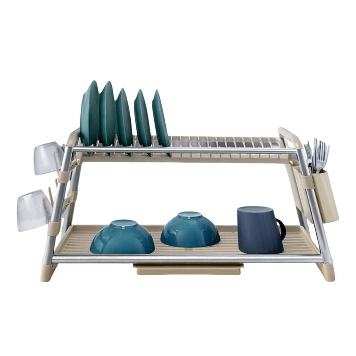 مطبقية 2 دور بالمصفاة  الومنيوم * بلاستيك بيج - DH2025-020