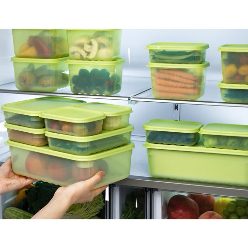 لوك اند لوك طقم 2 علبة بلاستيك 760 مل للخضار والفاكهة اخضر - HLE5300NS2