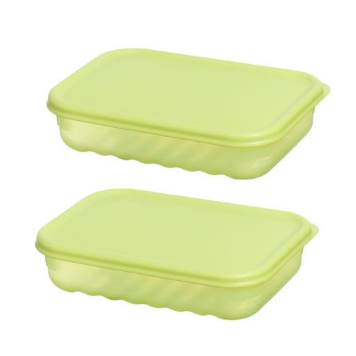 لوك اند لوك طقم 2 علبة بلاستيك 760 مل للخضار والفاكهة اخضر - HLE5300NS2