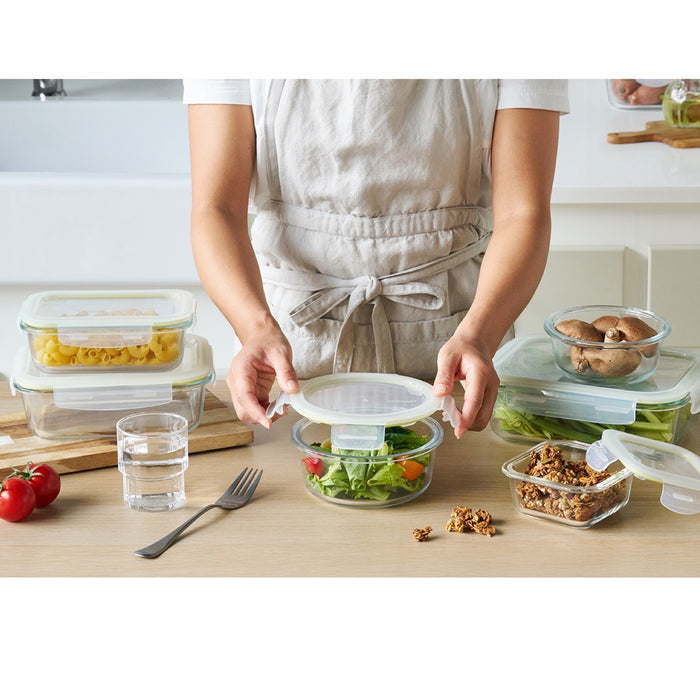 لوك اند لوك علبة طعام مستطيلة زجاجية  1.48 لتر شفاف - LLG1015