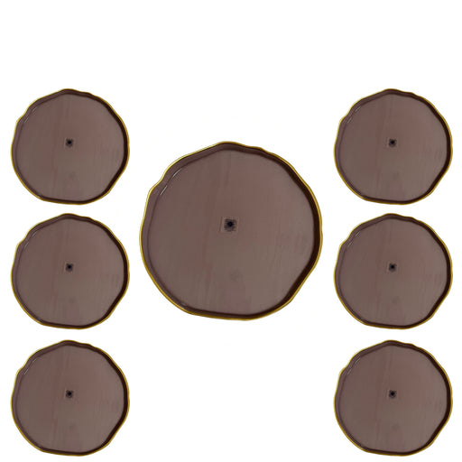 رويال ألفريدوا طقم  جاتوة 7 قطع زجاج بنفسجى * ذهبى - 14903-14904DATA