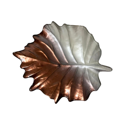 رويال ألفريدو طبق ورق شجر شبح 41 سم زجاج بيج * بنى- 19088-BE-BR