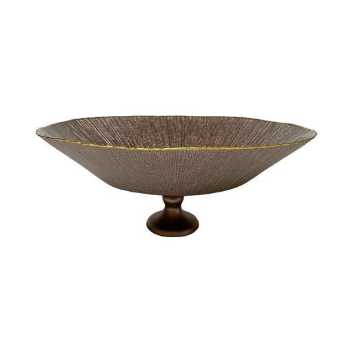 رويال ألفريدو طبق فاكهة دائري 40 سم زجاج بنى - 14461A-54237BR