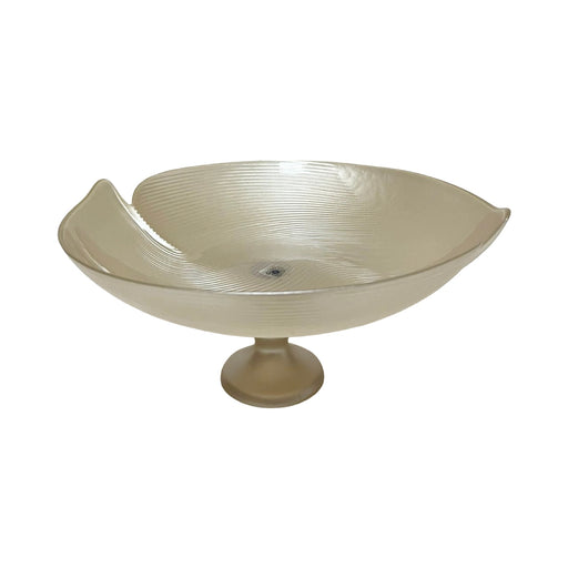 رويال ألفريدو طبق فاكهة فصوص كبير دائري 40 سم زجاج ابيض - 15358A-54237W