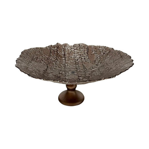 رويال ألفريدو طبق فاكهة سريالي  وسط 30 سم زجاج بنى - 17819A-54237BR