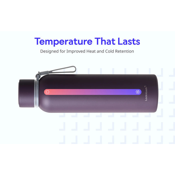 لوك آند لوك أكتيف كومفورت زجاجة حرارية ستانلس استيل 900 مللي أسود - LHC4429BLK