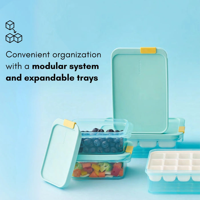 لوك اند لوك  فريزر فيت حافظة 1.65 لتر بلاستيك ازرق  - HFL104