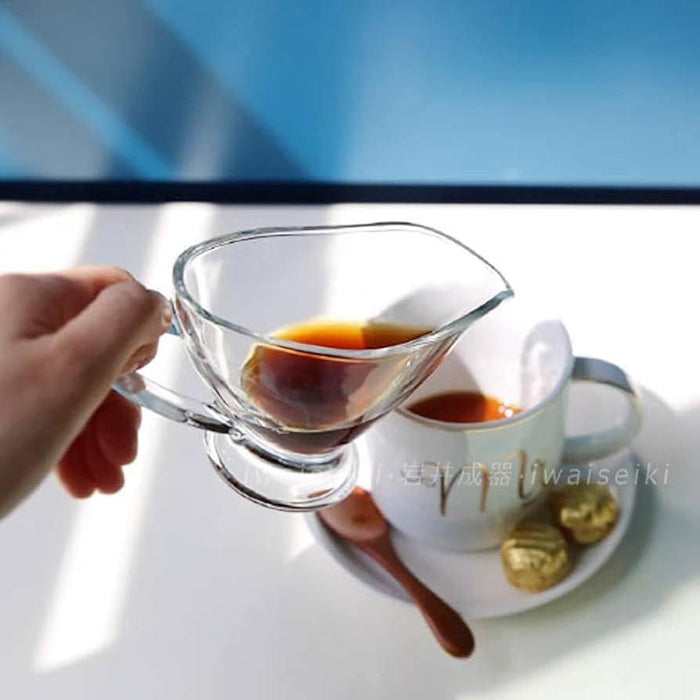 ٢ طقم صوصيرة زجاج وسط بيد زجاج شفاف - DH2025-141