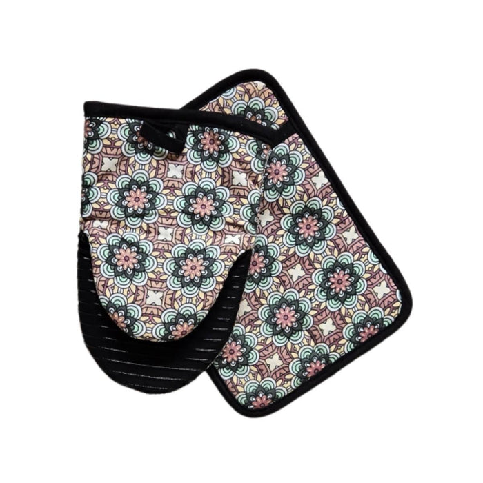 مجموعة المطبخ 2 قطع (جوانتى-ماسك) اخضر - DH-2025-033