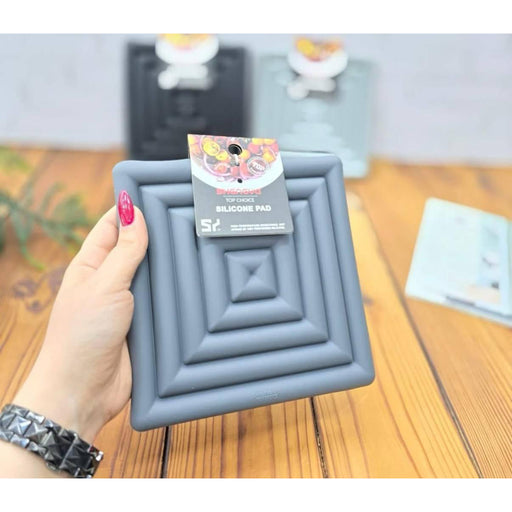 كوستر سيليكون مربع رمادى فاتح - DV0027