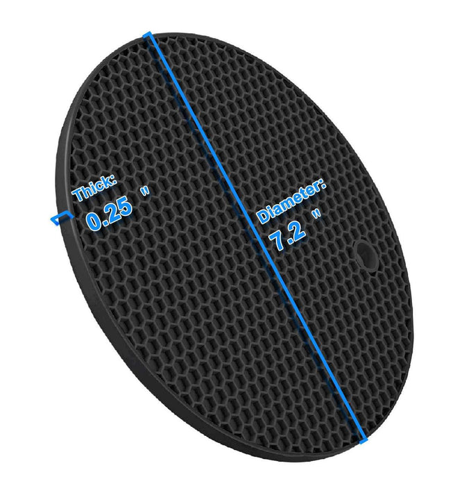 طقم كوستر سيليكون 2 قطع دائرى اسود* تركواز - DV628