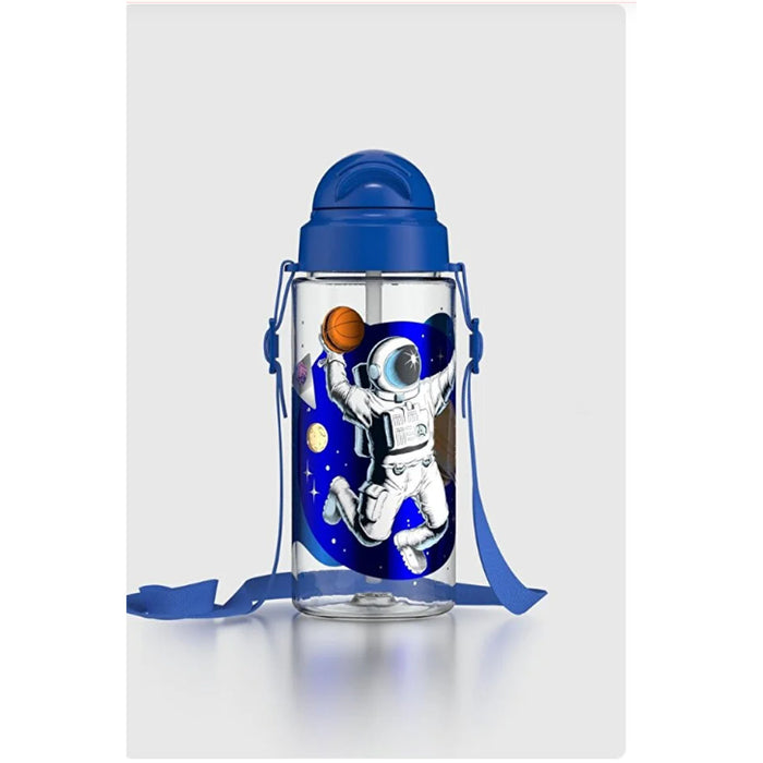 رينجا زجاجة مياة بشفاطة 500 مل بلاستيك رجل فضاء ازرق - 912004-024B