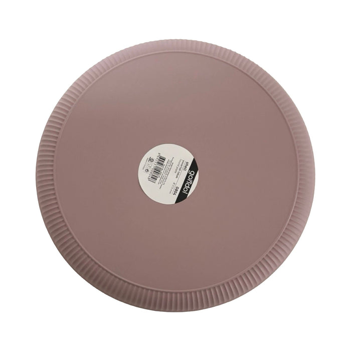 جوندول طبق مستدير مسطح 21.5 سم بلاستيك روز - G-804P