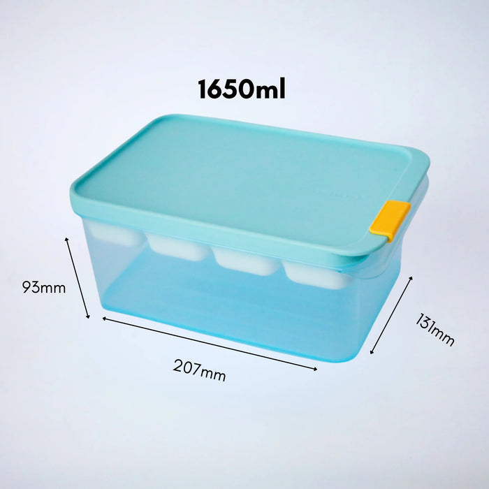 لوك اند لوك  فريزر فيت حافظة 1.65 لتر بلاستيك ازرق  - HFL104