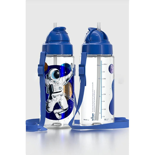 رينجا زجاجة مياة بشفاطة 500 مل بلاستيك رجل فضاء ازرق - 912004-024B