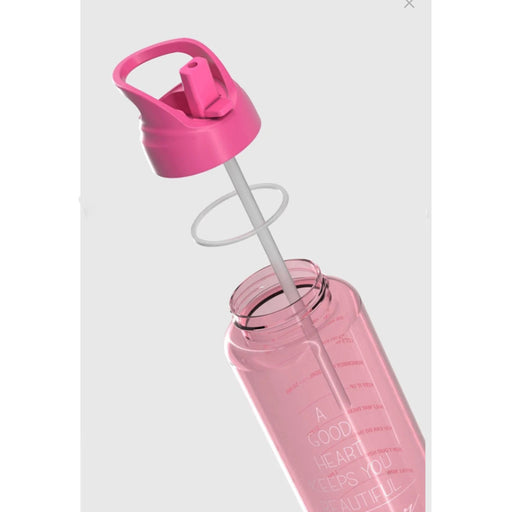 رينجا زجاجة مياة بشفاطة 1 لتر بلاستيك روز - 912139P