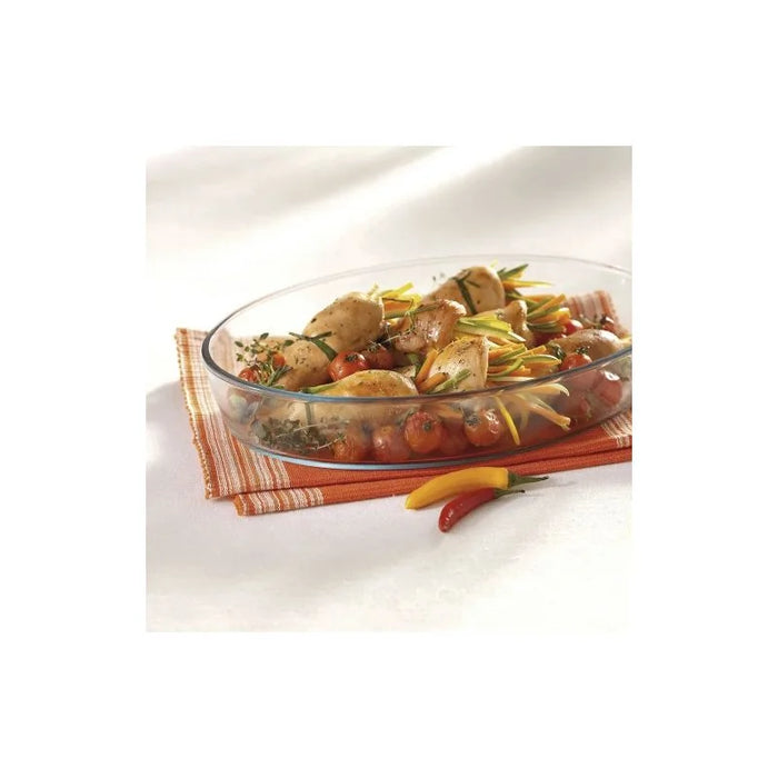 مارينكس طاجن بيضاوي 4 لتر زجاج شفاف  - GD16664