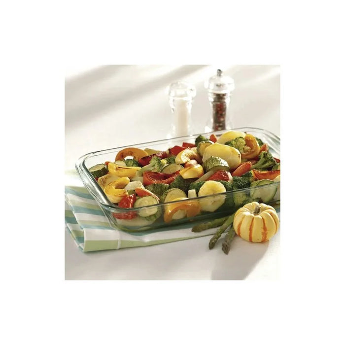 مارينكس طاجن مستطيل بيد 2.9 لتر زجاج شفاف - GD16536