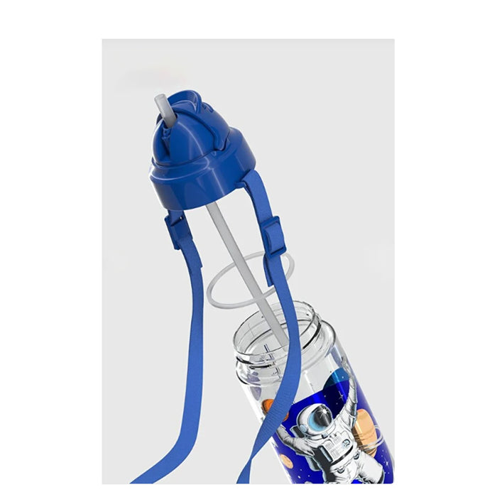 رينجا زجاجة مياة بشفاطة 500 مل بلاستيك رجل فضاء ازرق - 912004-024B