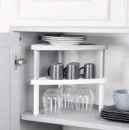 جوندول منظم رف مطبخ للزاوية ( 33*26*2 ) سم بلاستيك ابيض - G-235