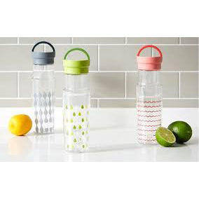 لوك آند لوك زجاجة مياه بمقبض 550 مل بلاستيك روز - ABF692P