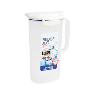 لوك آند لوك دورق مياه زنبركي 2.1 لتر بلاستيك ابيض- HAP770