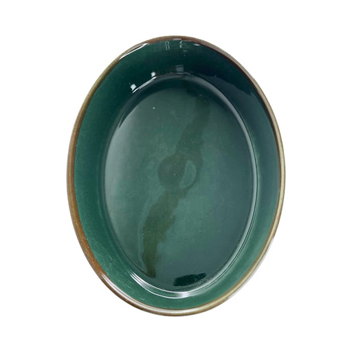 رويال ألفريدو طاجن فرن بيضاوي وسط سيراميك زيتى غامق  - OVAL- DARK