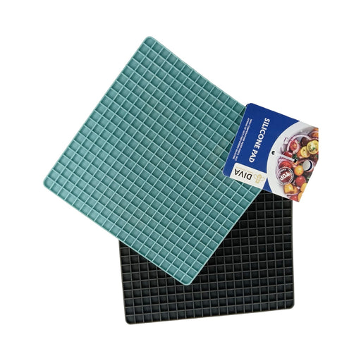 طقم كوستر سيليكون 2 قطع 7 سم اسود وتركواز- DV629