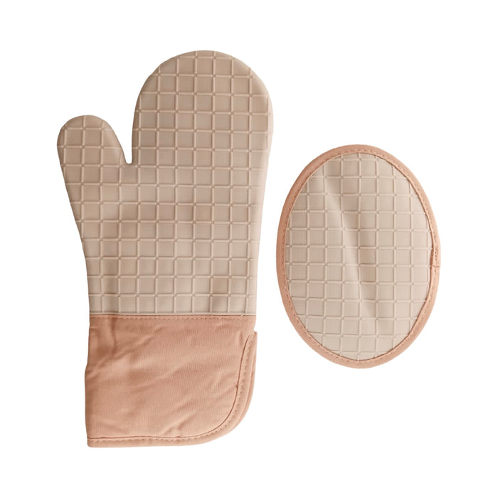 جوانتي سيليكون مقاوم للحرارة (33*14 سم) + ماسك برتقالى - 3622O