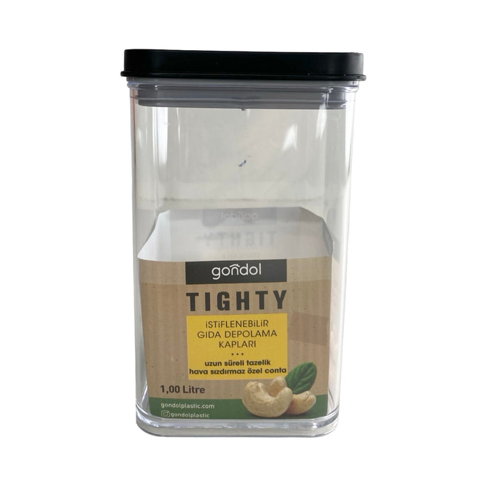 جوندول علبة طعام مربعة 1 لتر بلاستيك اسود - G-791BL