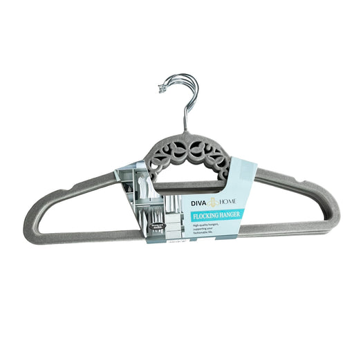 شماعة ملابس ٥ قطع قطيفه رمادى - DH2025-129