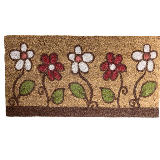 دواسة باب ورد 40*75 سم مستطيلة بيج * اسود - 90684/40