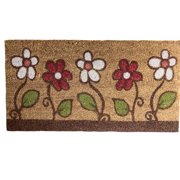 دواسة باب ورد 40*75 سم مستطيلة بيج * اسود - 90684/40