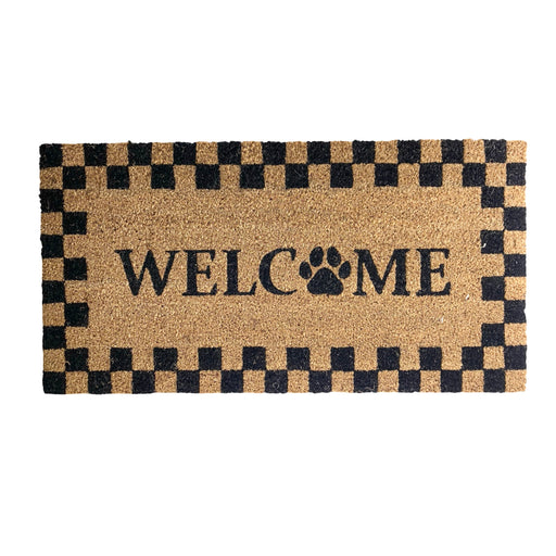 دواسة باب ولكم 40*75 سم مستطيلة بيج * اسود - 90676/40