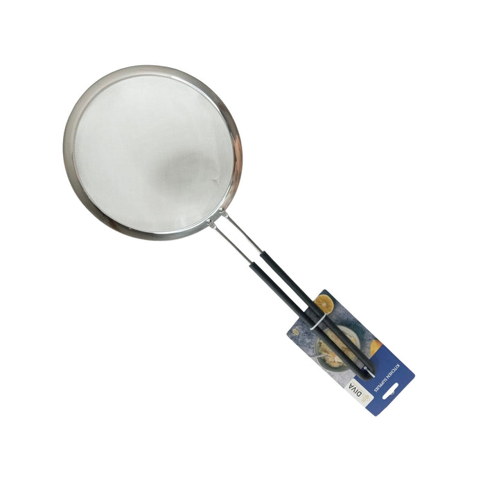 مصفاة (12 سم) ستانليس ستيل بيد مغطاة سيليكون أسود - DV0005