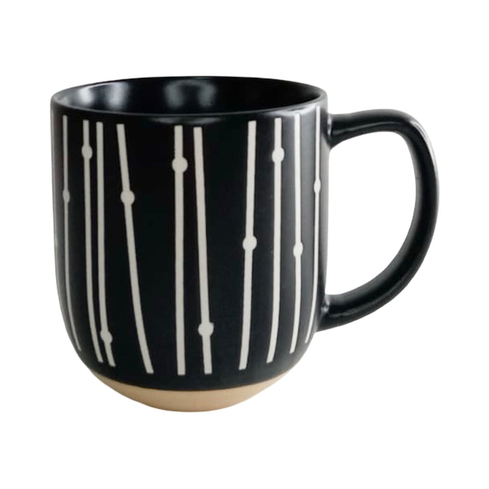 طقم مجات 4 قطع بورسلين 380 مل اسود - DV4171