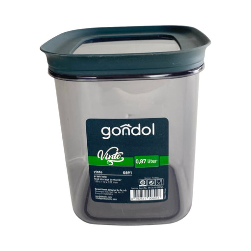 جوندول علبة طعام مربعة 870 مل بلاستيك رمادى - G-891