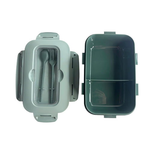 جوندول لانش بوكس (22.5*15.5*7.5 سم) شوكة+ملعقة بلاستيك تركواز - G-768TU