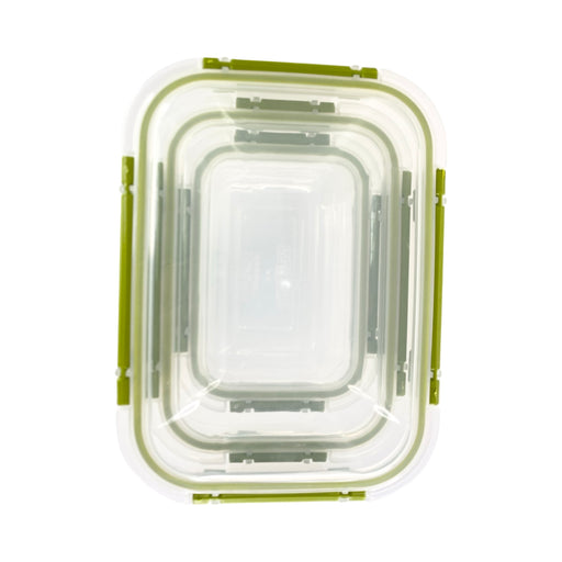 جوندول طقم علب (3 قطع) بلاستيك اخضر- G-391G