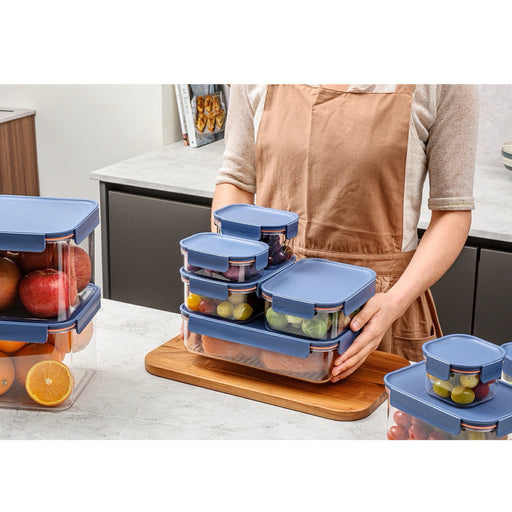 لوك اند لوك علبة مستطيل (260 مل) بلاستيك ازرق- LBF401RN