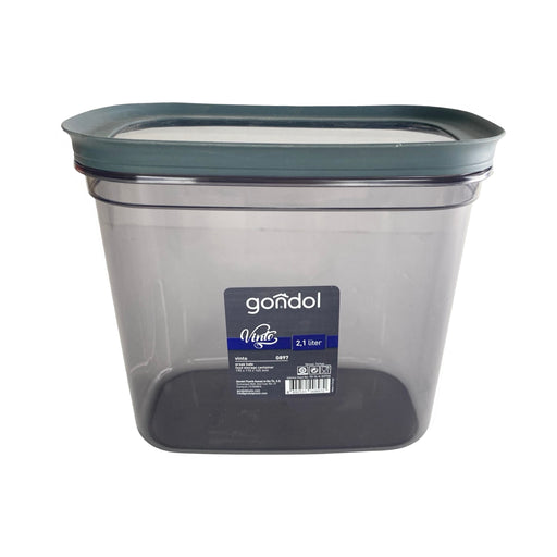 جوندول علبة طعام مستطيلة 2.1 لتر بلاستيك رمادى - G-897