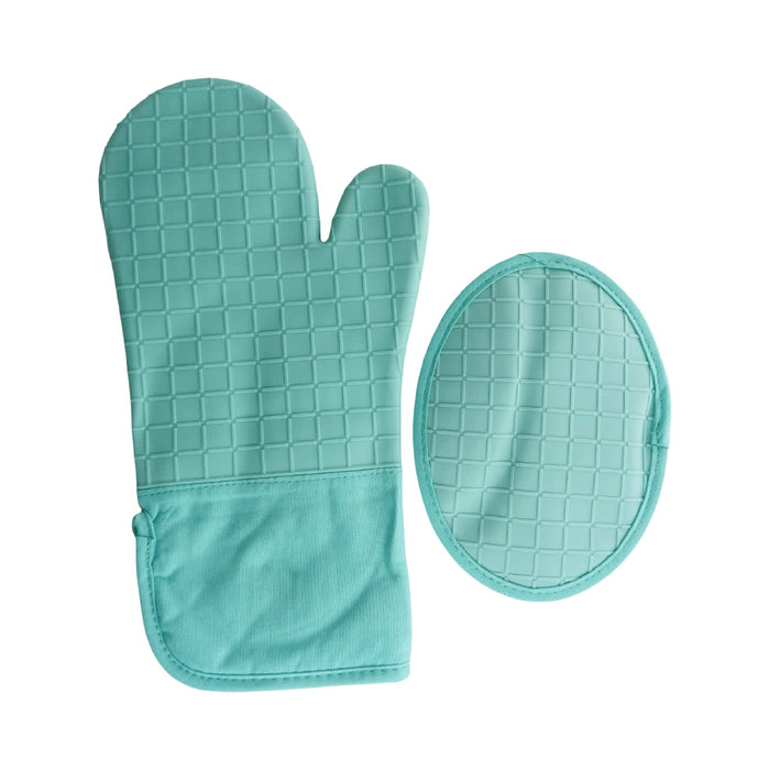 جوانتي سيليكون مقاوم للحرارة (33*14 سم) + ماسك تركواز - 3622TU