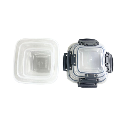 جوندول طقم علب مربع (3 قطع) بلاستيك رمادى - G-390GR