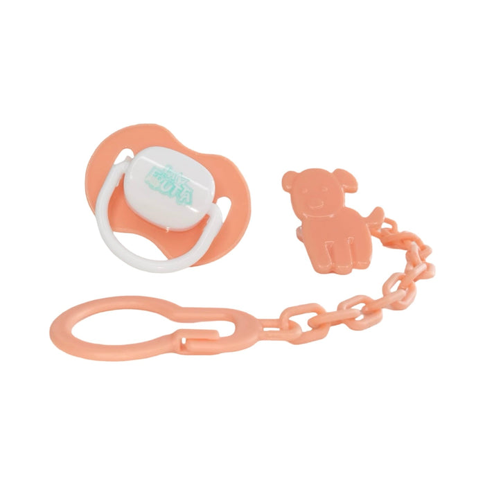 لافروتا سكاتة بسلسلة شكل كلب مقاس صغير لسن 0-6 شهر سيليكون برتقالي - 222410