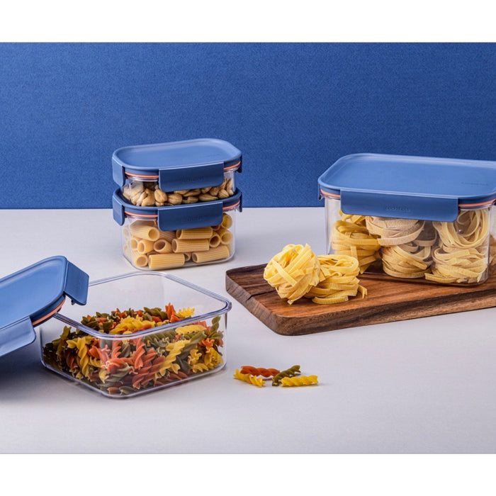 لوك اند لوك علبة مستطيل (450 مل) بلاستيك ازرق - LBF402RN