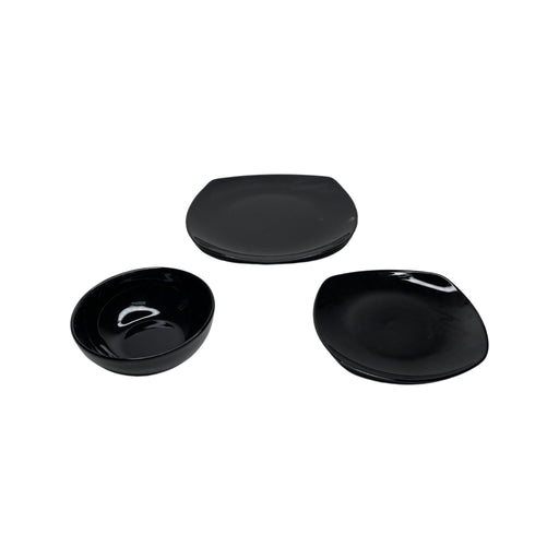 كوتاهيا طقم عشاء 12 قطعة سيراميك اسود - SQSETBL