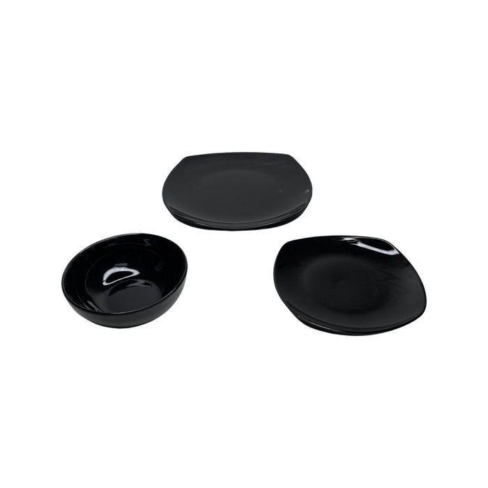 كوتاهيا طقم عشاء 12 قطعة سيراميك اسود - SQSETBL