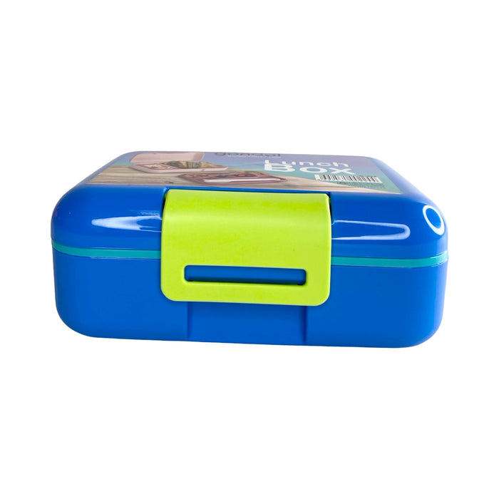 جوندول لانش بوكس (19*17*14.5 سم) شوكة+ملعقة بلاستيك ازرق - G-224B